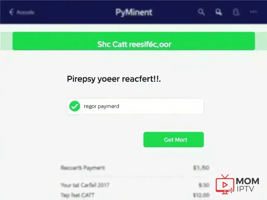 Successful payment confirmation screen